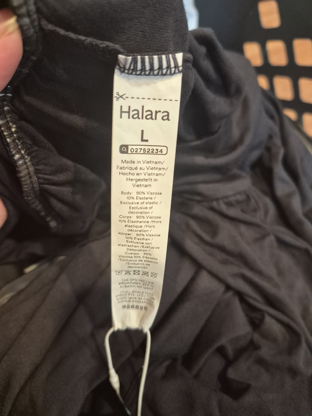 HALARA Black Long Sleeve Cinched Waist Top - Picture 7 of 7